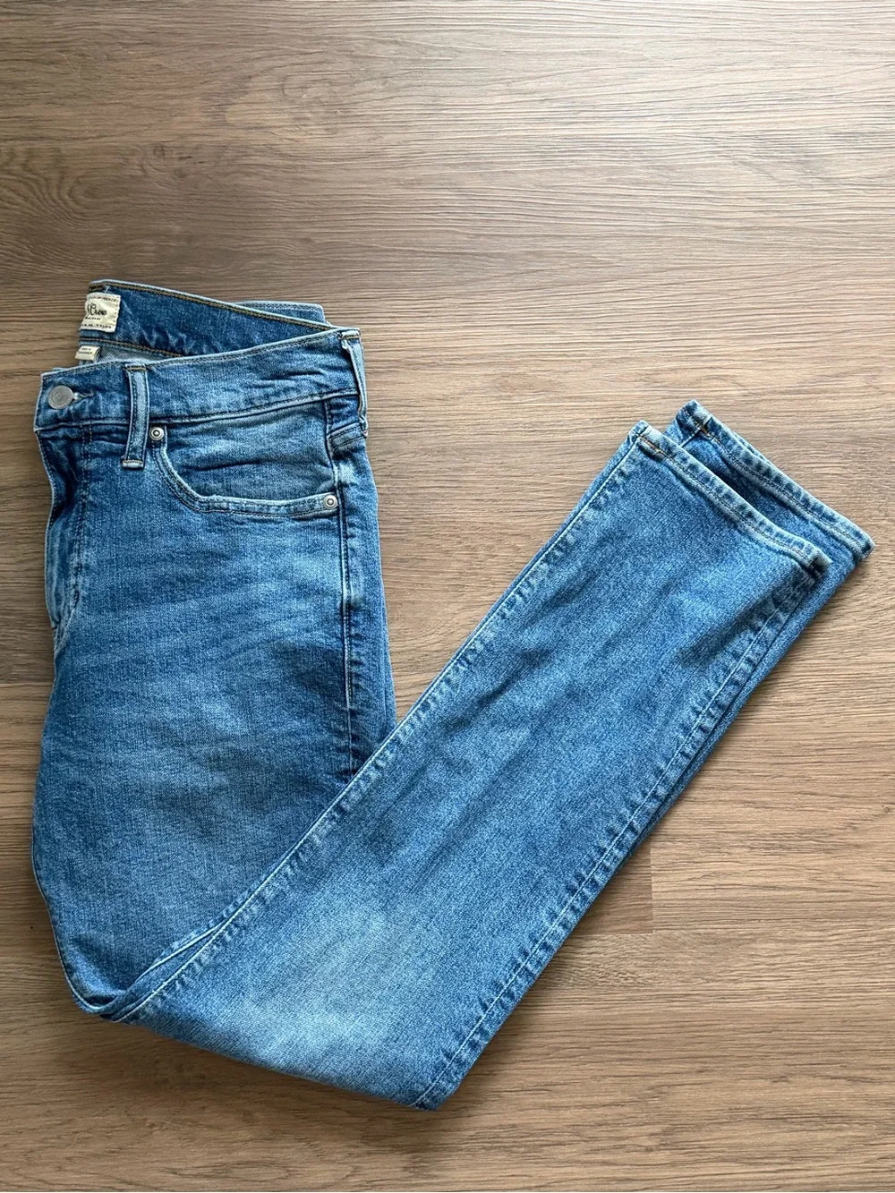 J.Crew 770 Stretch Jeans Mens 29x30 Straight Fit Tapered Blue Denim